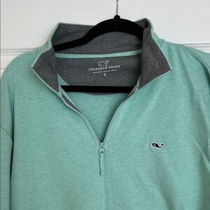 Vineyard Vines Light Green and Gray Pullover